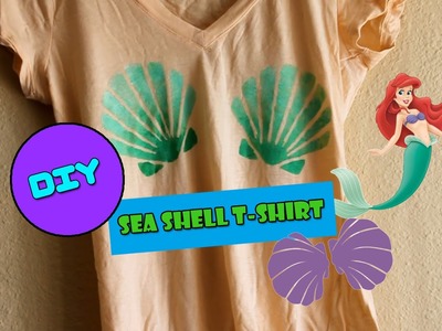 DIY: Mermaid Sea Shell Printed T-Shirt