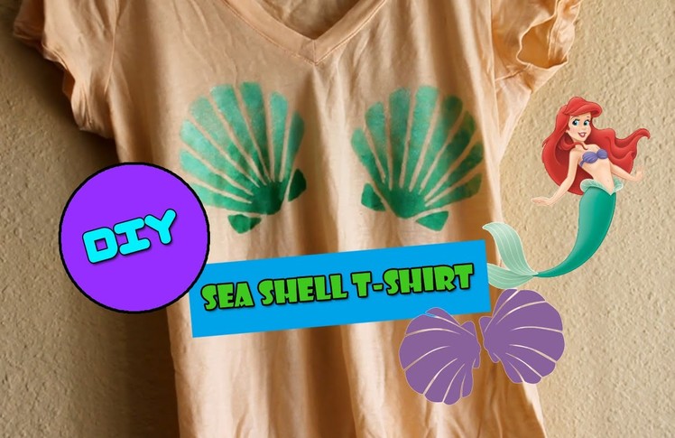DIY: Mermaid Sea Shell Printed T-Shirt