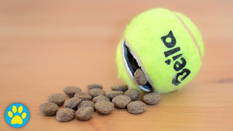 DIY Tennis Ball Treat Toy For Dogs