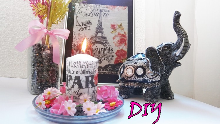 DIY Tutorial: How to decorate candles with paper napkins | DIY Room Decor - super easy and cheap