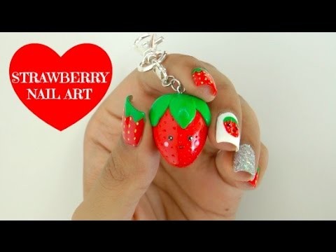 EASY DIY Strawberry Nail Art