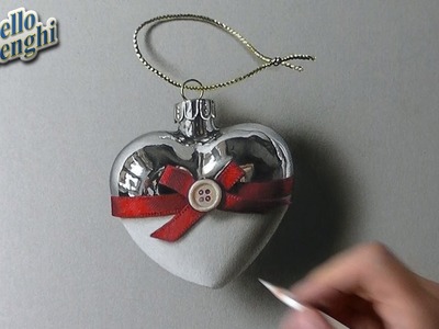 Heart Shaped Christmas Bauble - Drawing