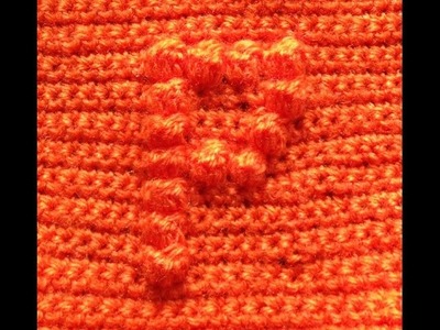 How to crochet a square with bobble chart letter P