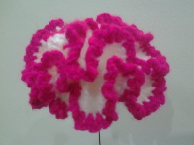 How to crochet Carnation Flower?. . . .Merajut Bunga Carnation.