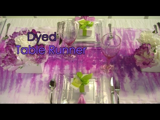 How To Dip Dye a Table Runner for Entertaining