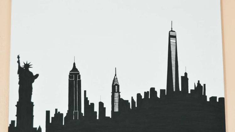 How To Draw A Skyline Silhouette Of New York - DIY Crafts Tutorial - Guidecentral