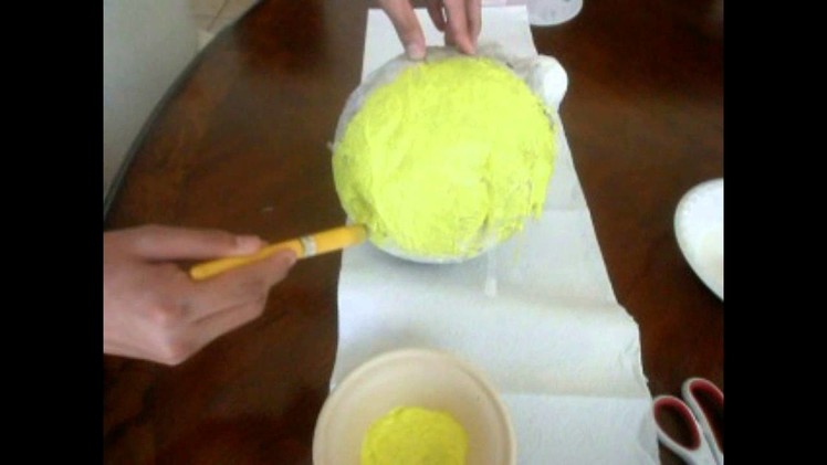 How to make a papier mache bee
