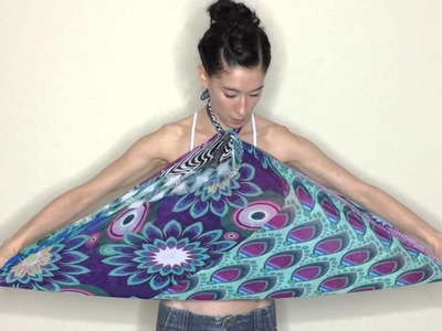 How to make a scarf into a top