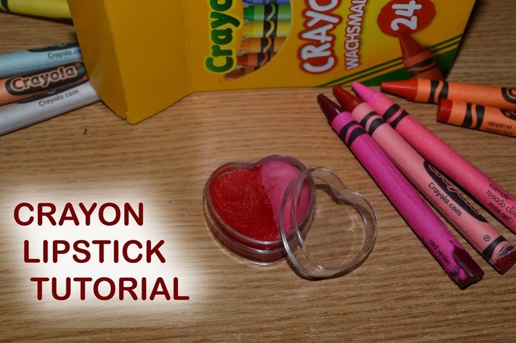 How to make DIY two tone lipstick from crayons and coconut oil