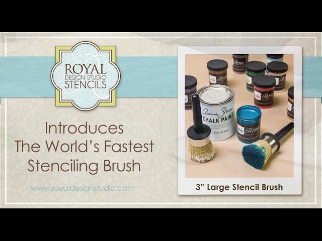 How to Use the Large Stencil 3 Inch Brush from Royal Design Studio