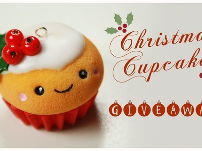 Kawaii CHRISTMAS Cupcake TUTORIAL - HUGE Holiday Giveaway (CLOSED) !!! ( AmiGami ,FIMO, jewelry)