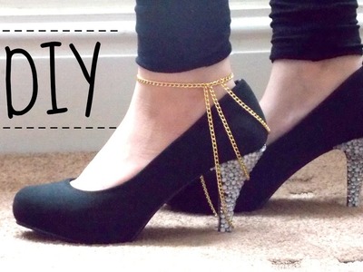 Minute DIY: Draping chain anklet.Heel chain [EASY]