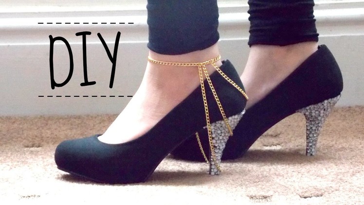 Minute DIY: Draping chain anklet.Heel chain [EASY]