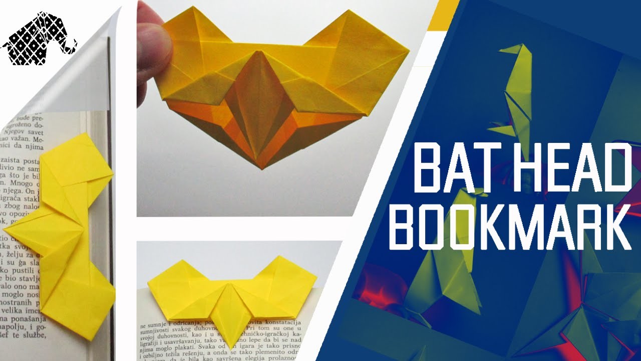 origami bat bookmark origami bat bookmark
