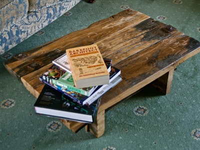 Reclaimed wood coffee table - recycled 500 year old oak DIY