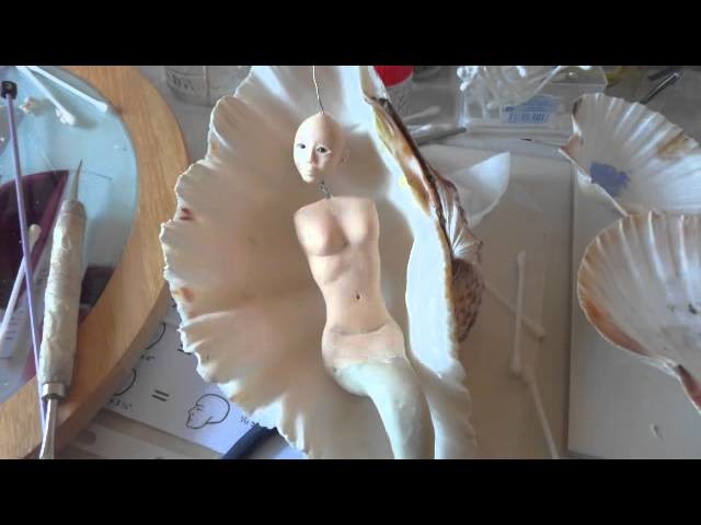 Sculpting a mermaid in cold porcelain