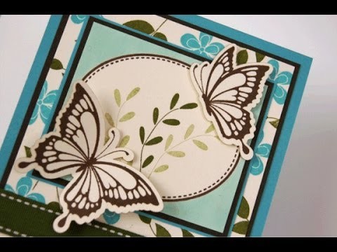 Shabby Spring Vintage Cuts Butterfly Card