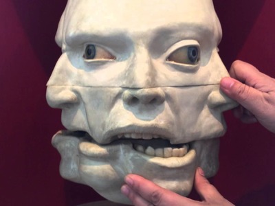 Tumbler Face Sculpture - Mixed Emotions by Cyrus Tilton @ Vessel Gallery.