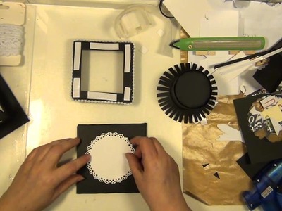 TUTORIAL how to make a lantern out of paper and Tim Holtz' window die
