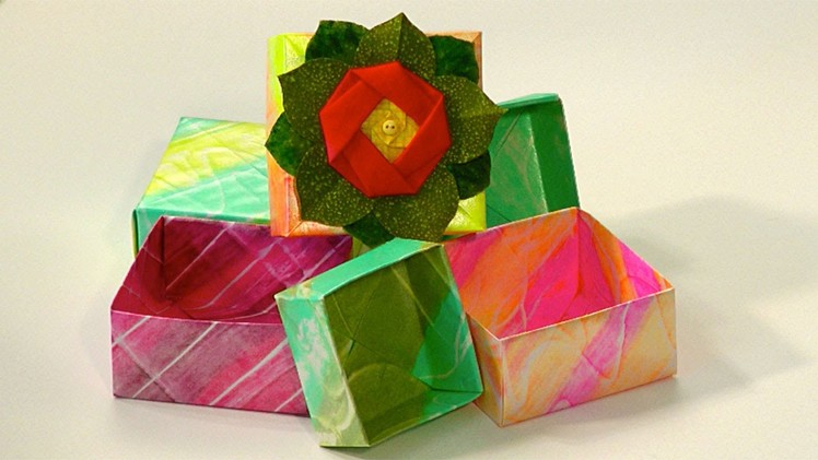 Ustream: How to Create Glue Resist and Paint Papers for Origami Boxes  with Barb Owen