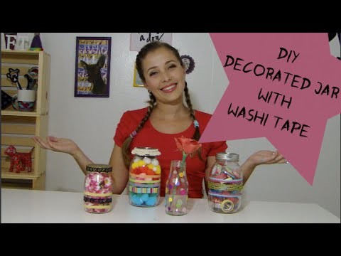 DIY - Decorated Jar with Washi Tape