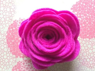 DIY Felt Flowers: Easy Felt Rose Tutorial,  Felt Flower, How to