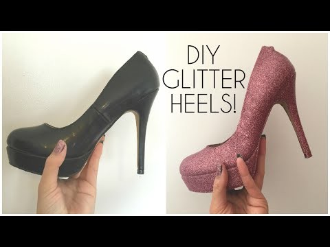 DIY Glitter Shoes. Heels! | Prom, Party shoes ♡