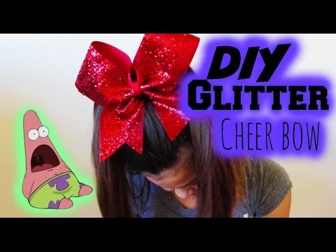 DIY Glittery Cheer Bow
