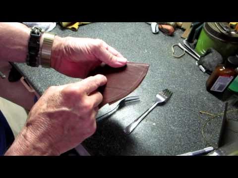 DIY leather axe sheath Part 2
