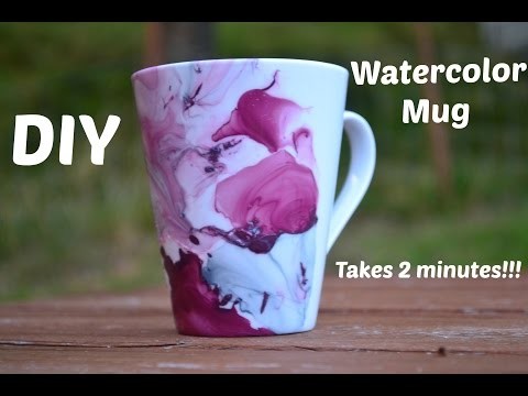 DIY ♡ Make your own Watercolor Mug with nailpolishes !!!