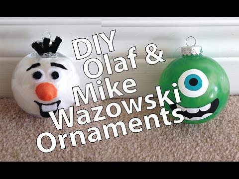 DIY Olaf & Mike Wazowski Ornaments