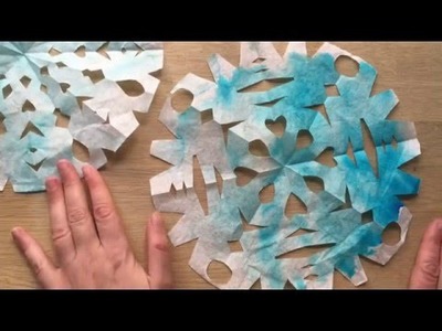 EASY DIY Coffee Filter Snowflakes