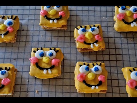 How to make SpongeBob SquarePants Smores - DIY Recipe for Kids