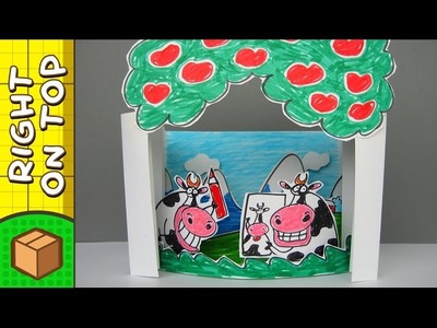 Crafts Ideas for Kids - Cow Landscape | DIY on BoxYourSelf