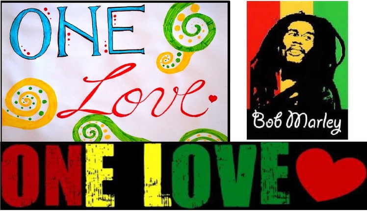 DIY Fancy Letters Lyrics Art - Bob Marley - One love - DIY Crafts Tutorials - Giulia's Art