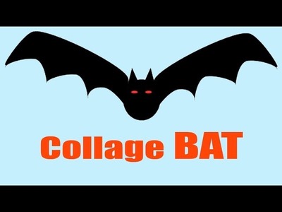 DIY - How To Make Collage Bat | Creative Collage Art Work | Easy Drawing Steps