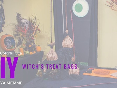 DIY Witch's Broom Treat Bags for Halloween!