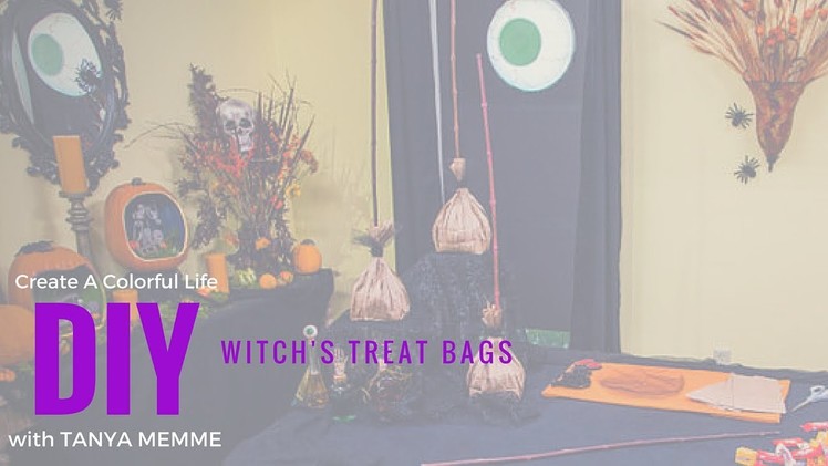 DIY Witch's Broom Treat Bags for Halloween!