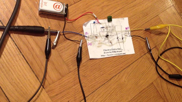 Electra Distortion built on paper with conductive ink