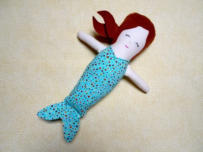 Free Doll Pattern - How to Make a Handmade Cloth Mermaid Doll Part 2
