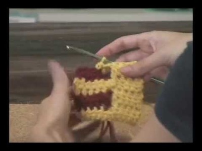 How to crochet a vertical buttonhole