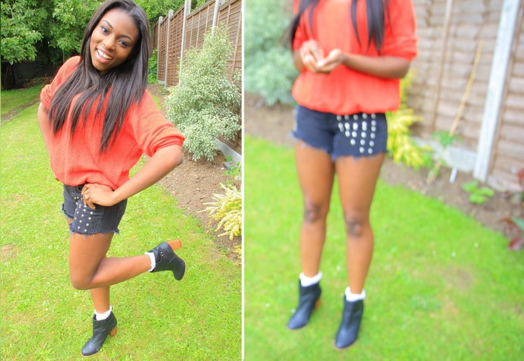 How to: Distressed and Studded Shorts with Galaxy Essential Upgrades