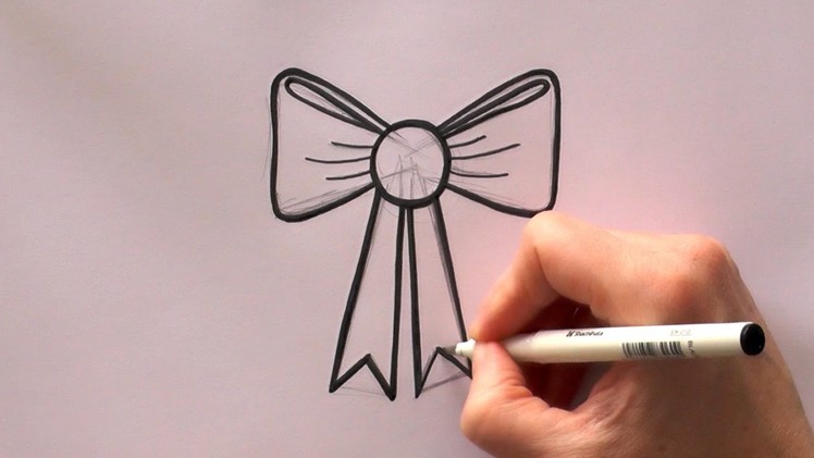 How to Draw a Cartoon Ribbon Bow