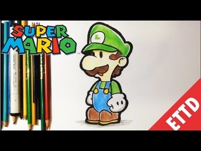 How to Draw Luigi from Super Mario Bros - Easy Things To Draw