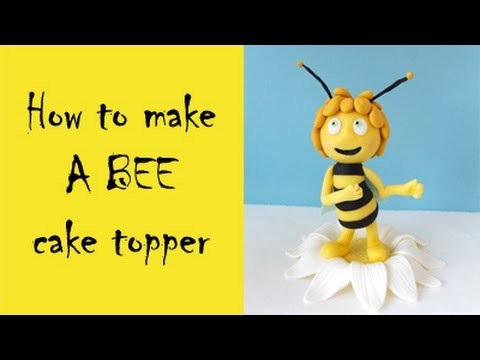 How to make a bee cake topper tutorial. Jak zrobić pszczółkę Maję z masy cukrowej