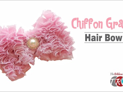 How to Make a Chiffon Grass Hair Bow - TheRibbonRetreat.com