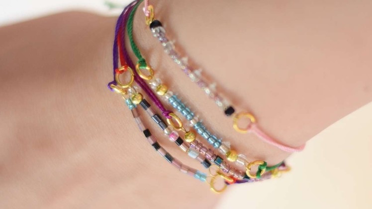 How To Make A Dainty Beads And Yarns Layer Bracelet - DIY Style Tutorial - Guidecentral