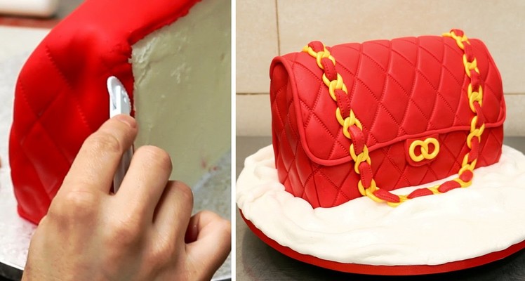 How To Make A Fashion Bag Cake by CakesStepbyStep