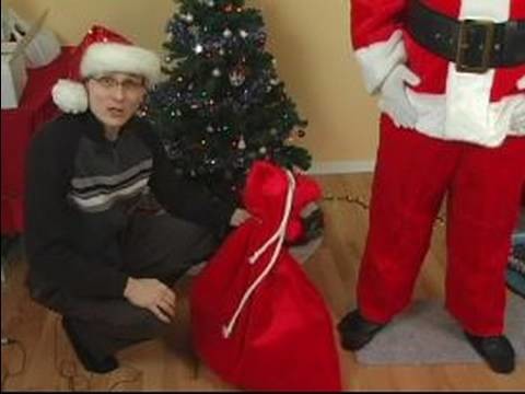 How to Make a Santa Claus Costume : How to Use a Bag of Toys in a Santa Costume