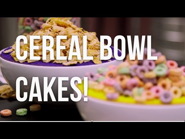 How To Make CEREAL BOWL CAKES! Vibrantly coloured cakes, filled with your favourite cereal!